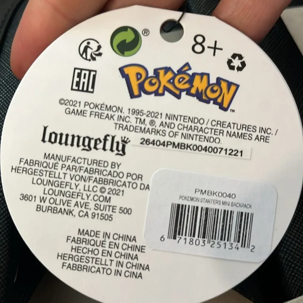 NWT LOUNGEFLY COLLECTION LOUNGE EXCLUSIVE LF POKEMON STARTERS‎ MINI BACKPACK